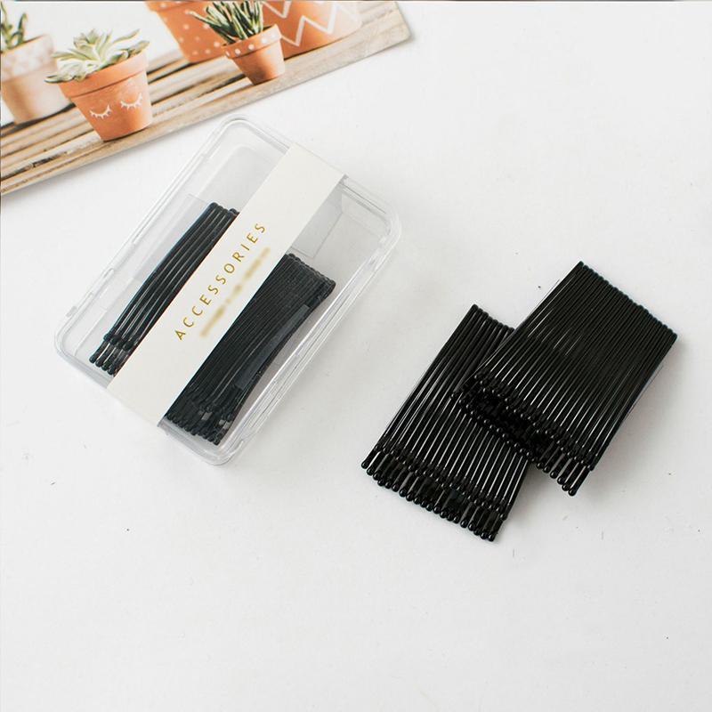 40 PCS Short Black Waved Hair Pins Bobby Pins Grips Salon Dance Hair Accessories - Long Wave Clip