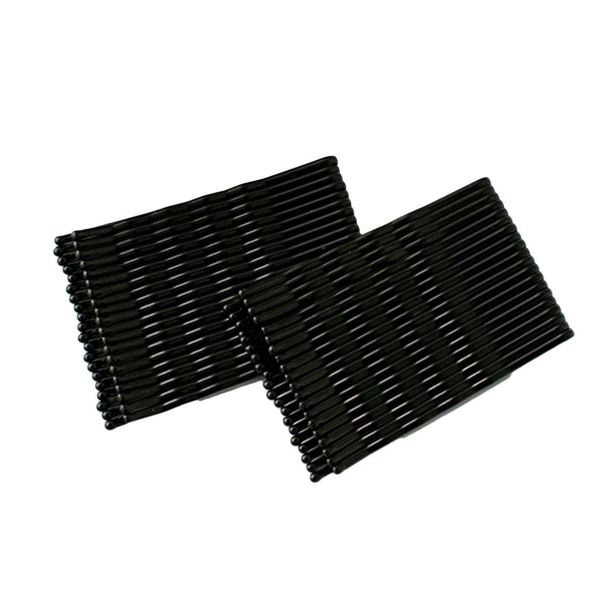 40 PCS Short Black Waved Hair Pins Bobby Pins Grips Salon Dance Hair Accessories - Long Wave Clip