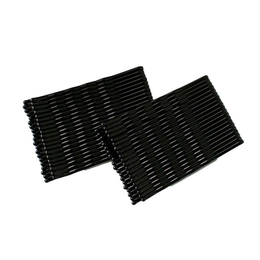 40 PCS Short Black Waved Hair Pins Bobby Pins Grips Salon Dance Hair Accessories - Long Curved Clip