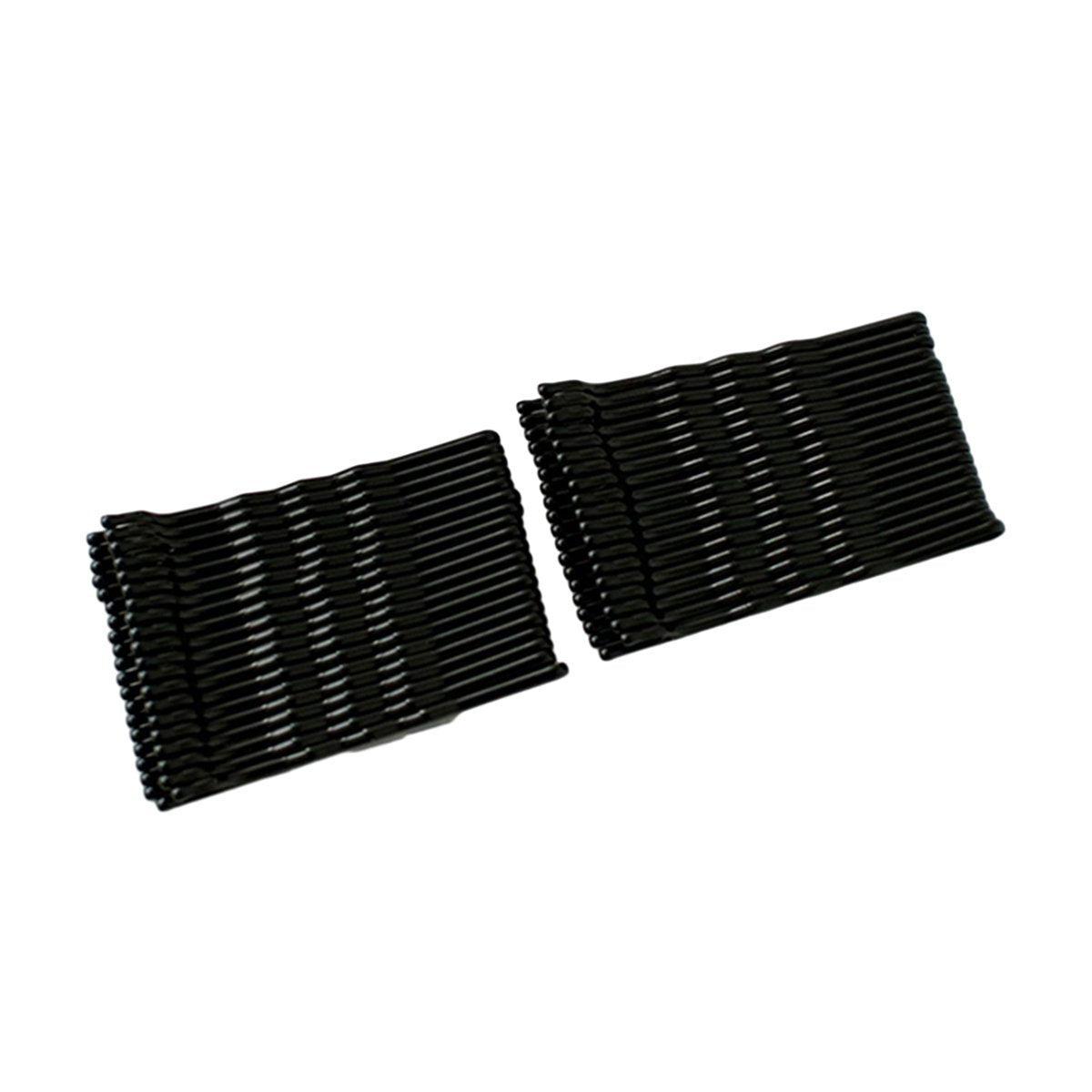 40 PCS Short Black Waved Hair Pins Bobby Pins Grips Salon Dance Hair Accessories - Long Flat Clip