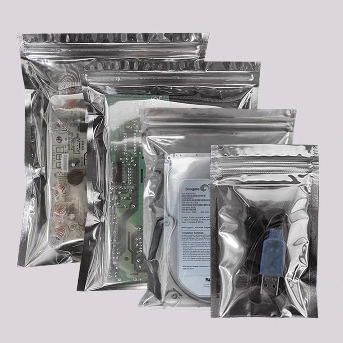 Plastic Self Sealing Bags 100PCS 5Sizes Anti Static Semi Transparent Resealable - 6x9cm