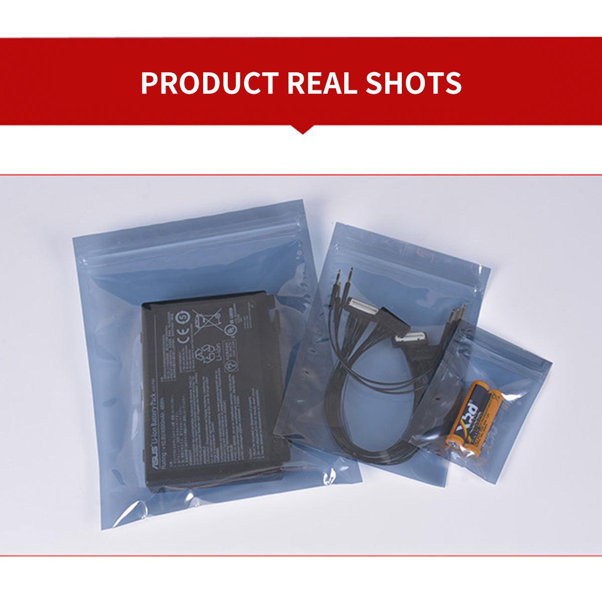 Plastic Self Sealing Bags 100PCS 5Sizes Anti Static Semi Transparent Resealable - 15x20cm