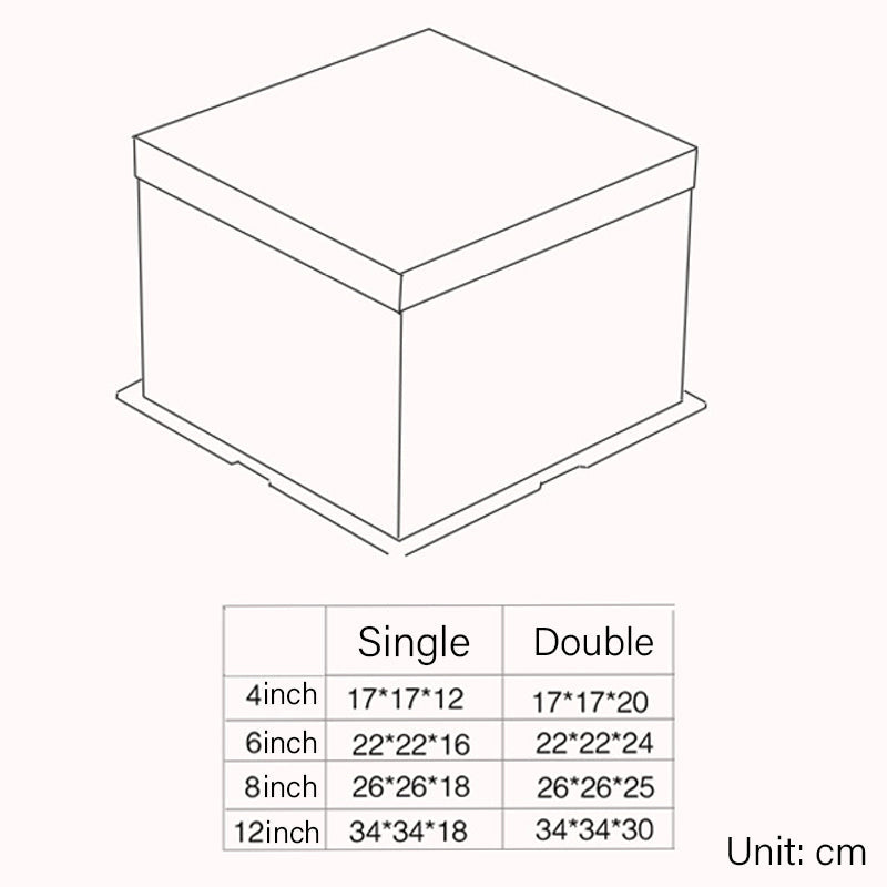 20 PCS Clear Treat Box Box Portable Cake Display Transparent Birthday Cake - 4 INCH(without ribbon)-Double