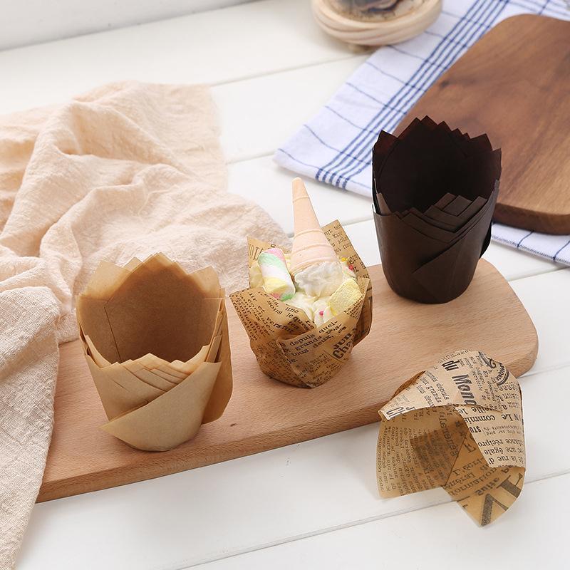 1000PCS Grease-proof Cupcake Liners Muffin Cup Cup Cake Paper Cup Large - Cowhide