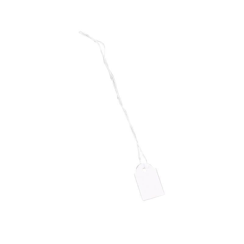 500PCS White Strung Tags Labels Retail Luggage Jewelry price tags with string - 1.5*2.5cm
