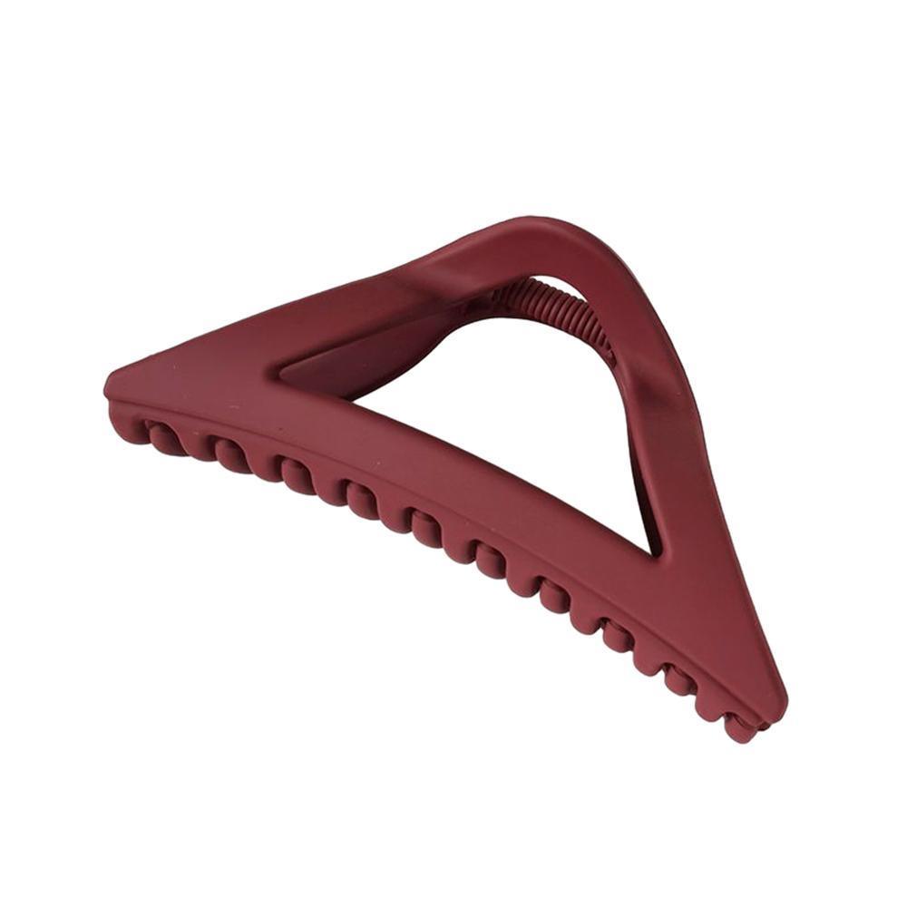 Women's Simple Hair Claws Clip Large Geometric Barrette Ponytail Clamp Hairpin - Black
