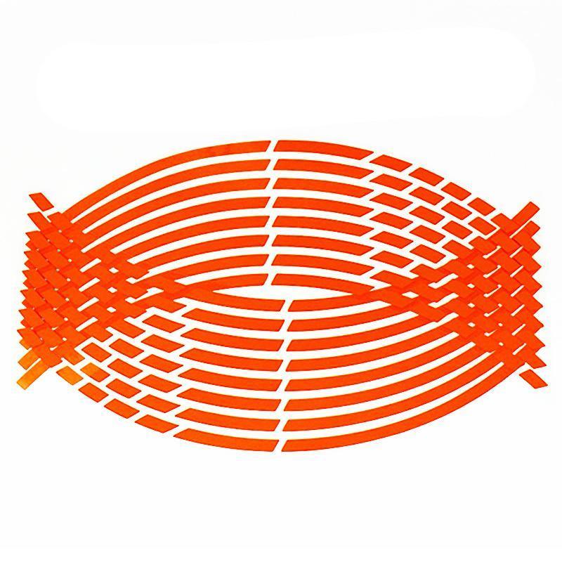 18inch Reflective Rim Tape Wheel Stripe Decal Trim Sticker For Car Motorcycle - Reflecstive 7-Colour