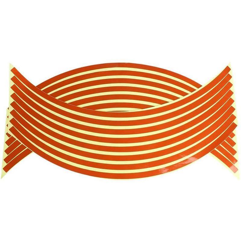 18inch Reflective Rim Tape Wheel Stripe Decal Trim Sticker For Car Motorcycle - Break-Reflective Blue