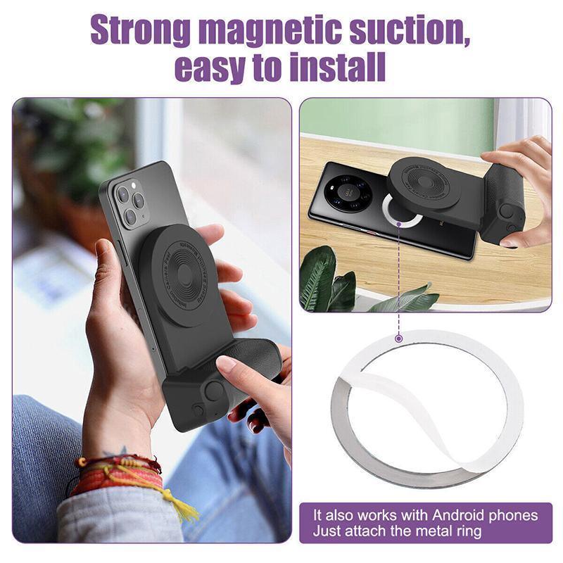 Bluetooth Camera Grip Handle for Phone Photography Bracket - Pink
