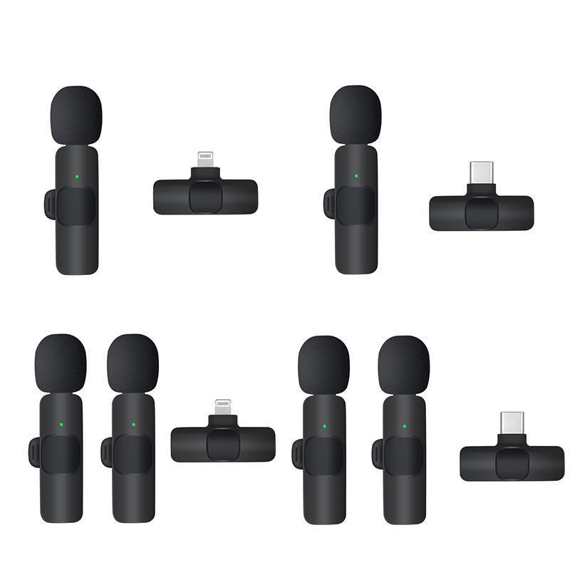 Wireless Lavalier Microphone Mini Mic For Android iPhone iPad Vlog Live Stream - Type-C For Android (One Microphone)