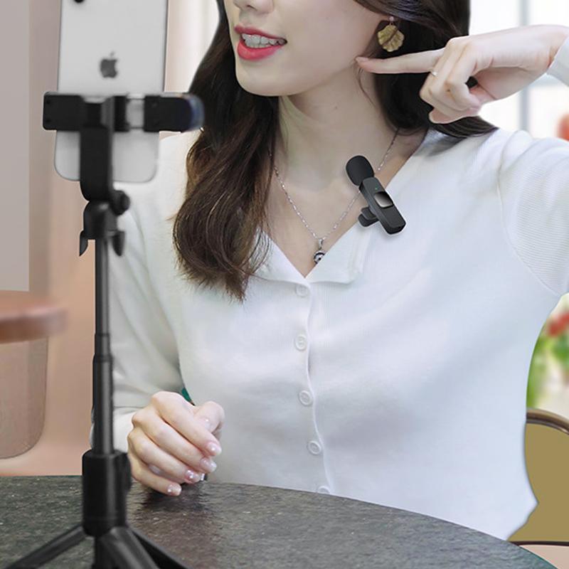 Wireless Lavalier Microphone Mini Mic For Android iPhone iPad Vlog Live Stream - Type-C For Android (One Microphone)