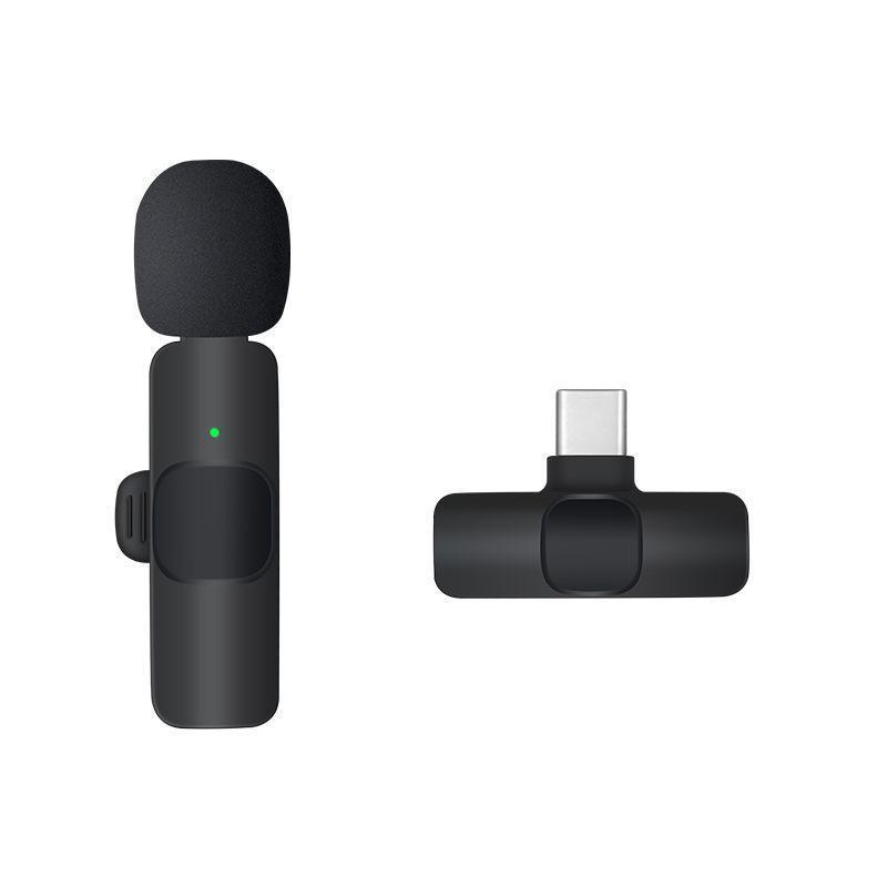Wireless Lavalier Microphone Mini Mic For Android iPhone iPad Vlog Live Stream - Type-C For Android (One Microphone)