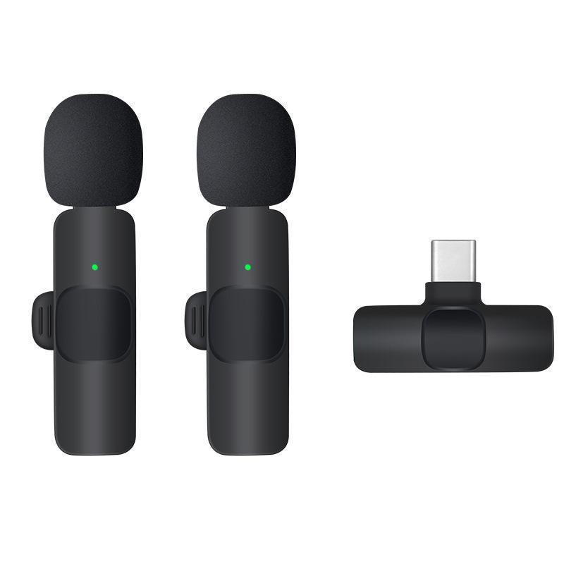 Wireless Lavalier Microphone Mini Mic For Android iPhone iPad Vlog Live Stream - Type-C For Android (One Microphone)
