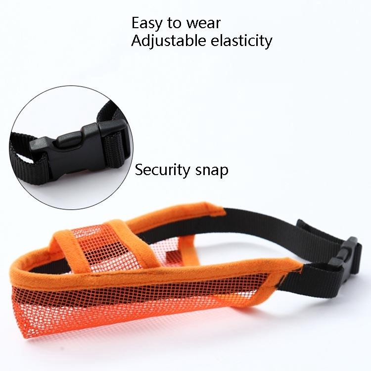 Dog Mouth Cover Anti-Bite Mesh Dog Mouth Cover Medium And Large Dogs Anti-Drop Mask L - Gray