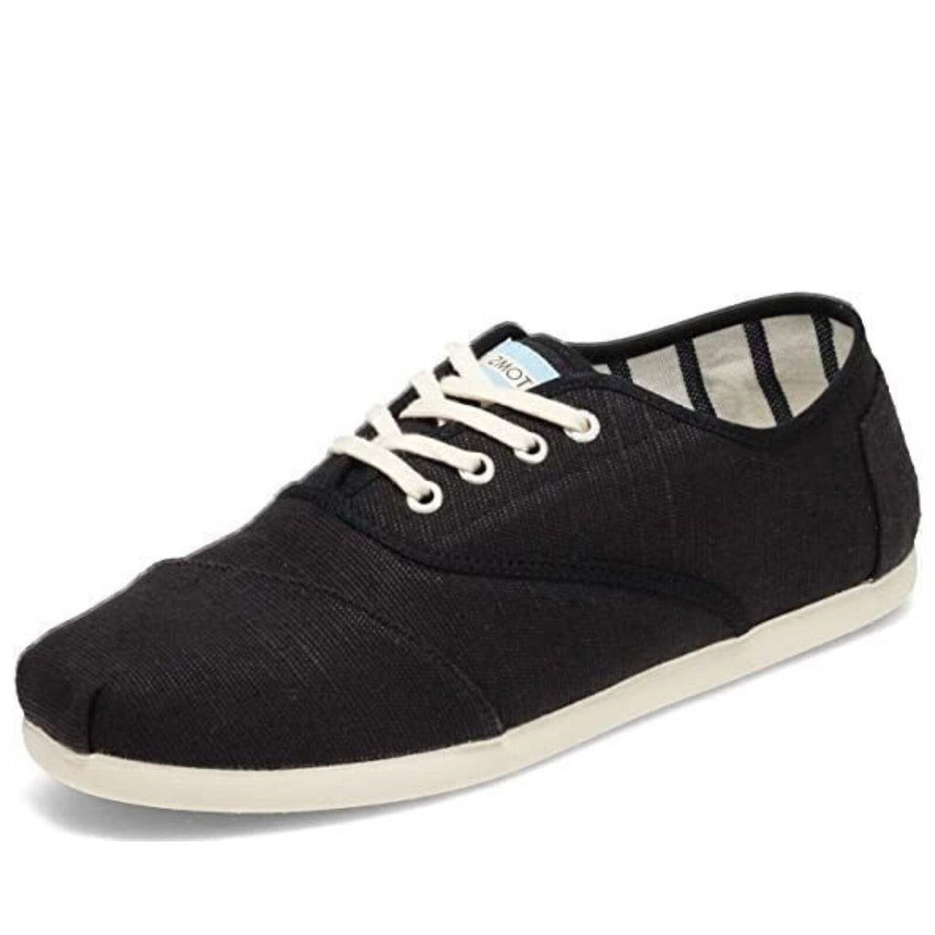 TOMS Heritage Mens Canvas Casual Shoes Sneakers Lace Up Low Cut - Black - US 11