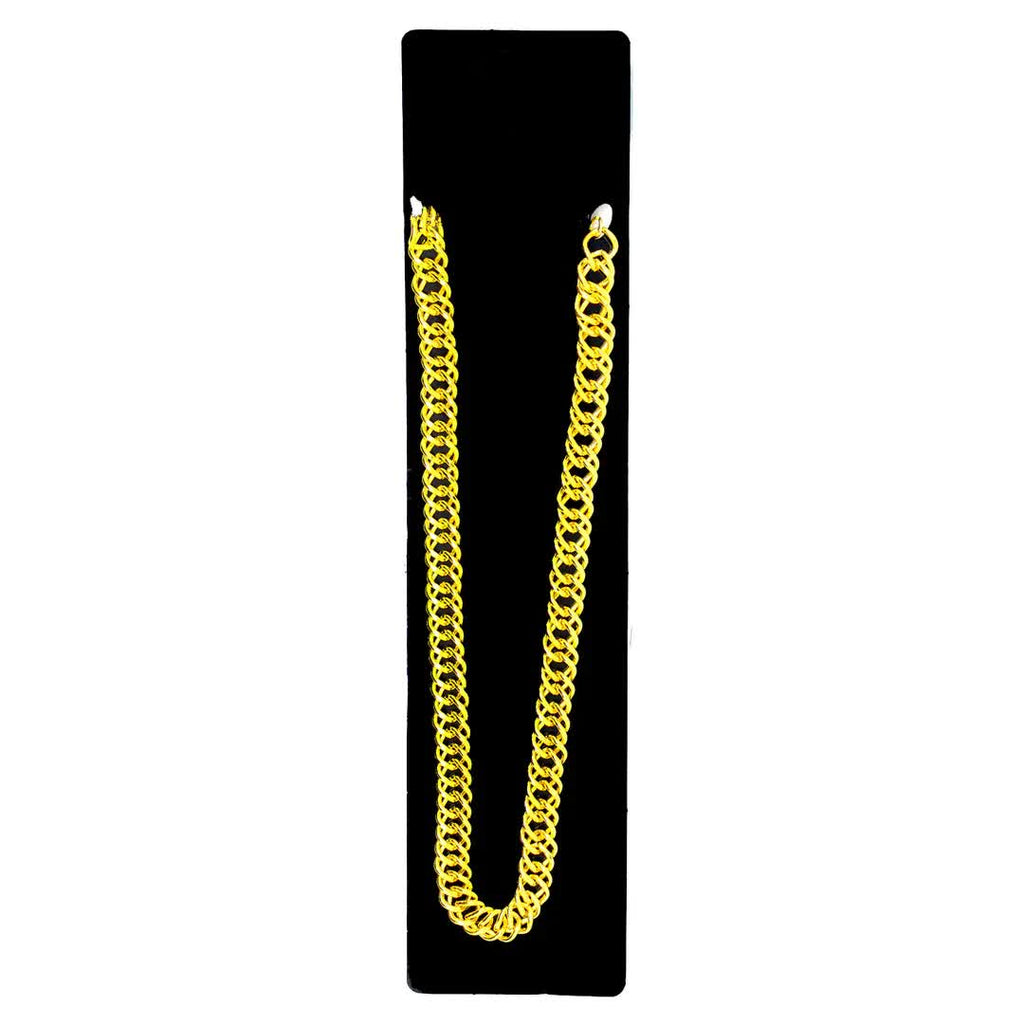 BIG NECKLACE 50cm Pimp Costume Party Fancy Dress Gangster Chain Jewellery - Gold