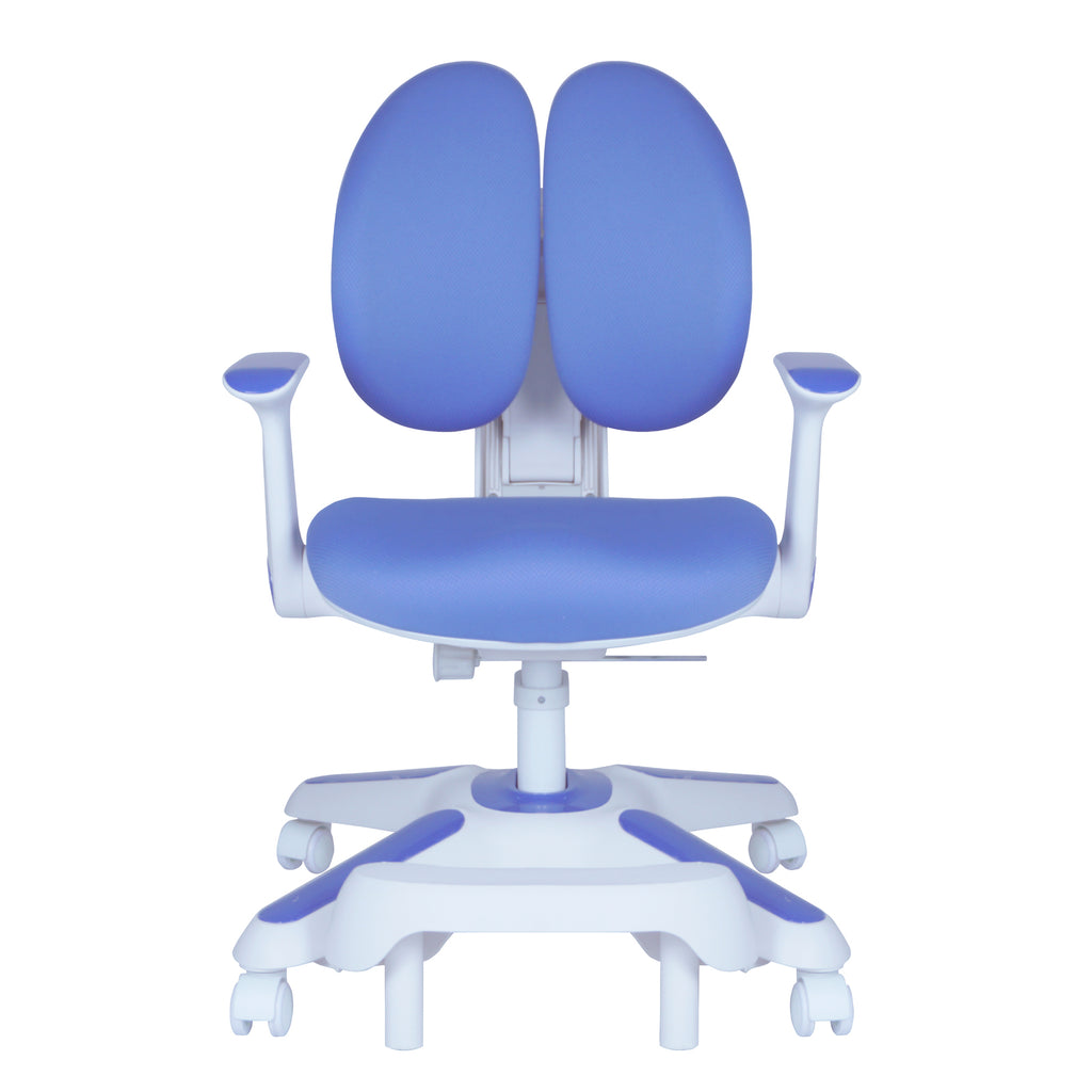 Ergonomic Children Kids Study Chair Set of 2 Height Adjustable - Blue