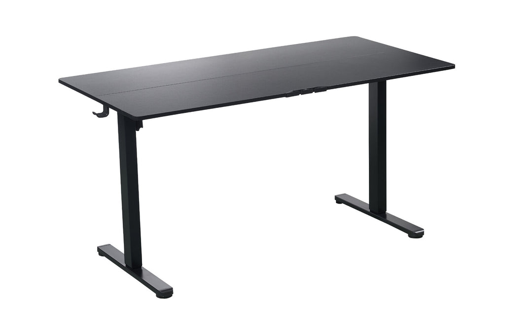 Ergonomic Kids Study Chair & Adjustable Electric Standing Desk Set – Blue Chair & Black Desk