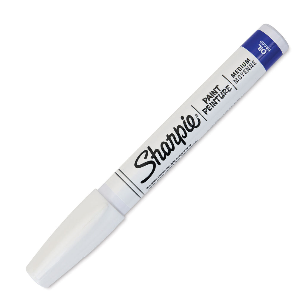 6x Sharpie Oil-Based Paint Markers in White Medium Point