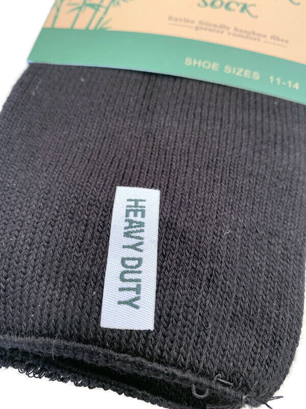 1 Pair BAMBOO OUTDOOR SOCKS Mens Heavy Duty Thick Work Socks Cushion - 6-11