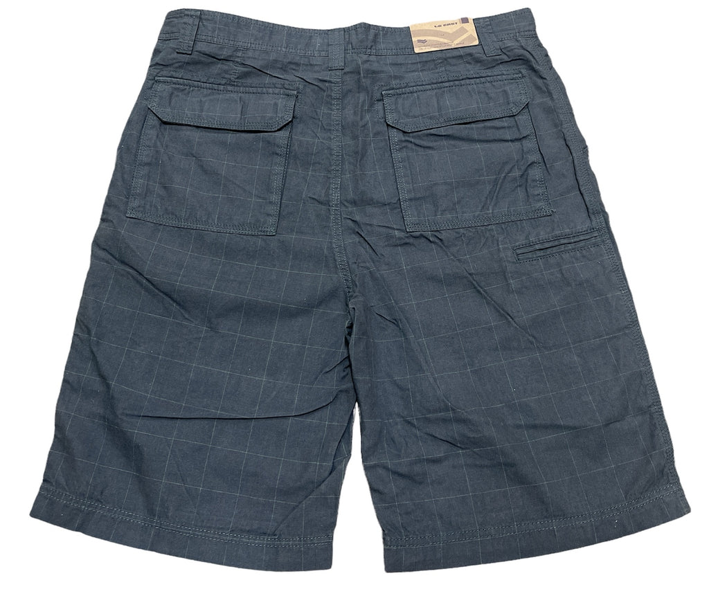 Mens 100% Cotton Summer Shorts - Check Grey - L/34