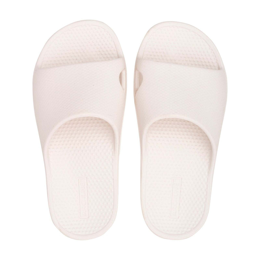 Archline Rebound Orthotic Slides Flip Flop Thongs Slip On Arch Support - White - Euro 37