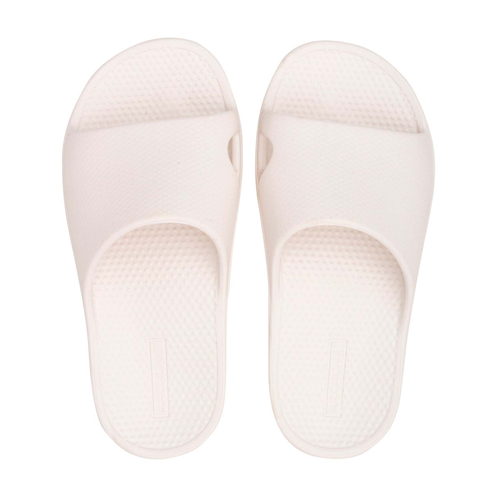 Archline Rebound Orthotic Slides Flip Flop Thongs Slip On Arch Support - White - Euro 38