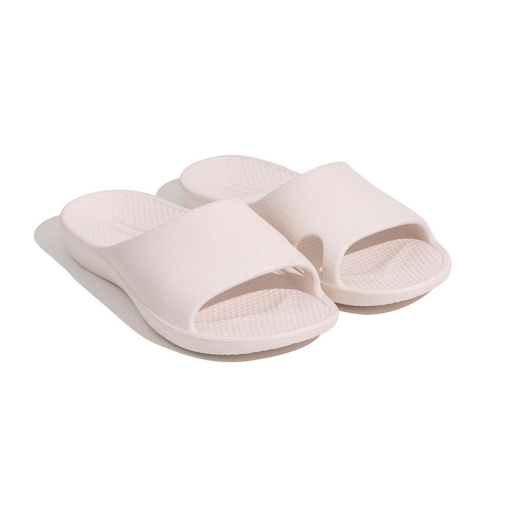 Archline Rebound Orthotic Slides Flip Flop Thongs Slip On Arch Support - White - Euro 45