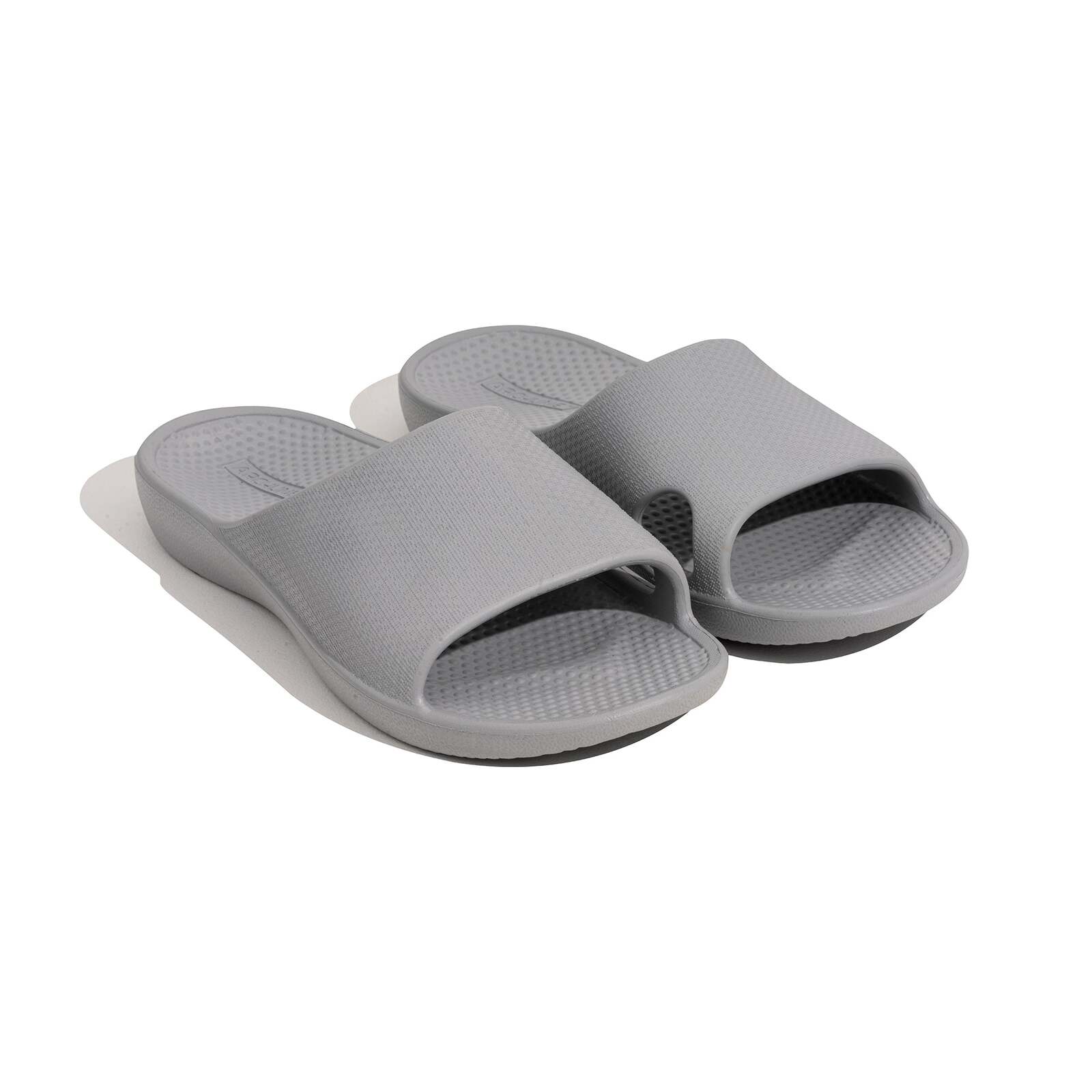 Archline Rebound Orthotic Slides Flip Flop Thongs Slip On Arch Support - Stone Grey - Euro 36