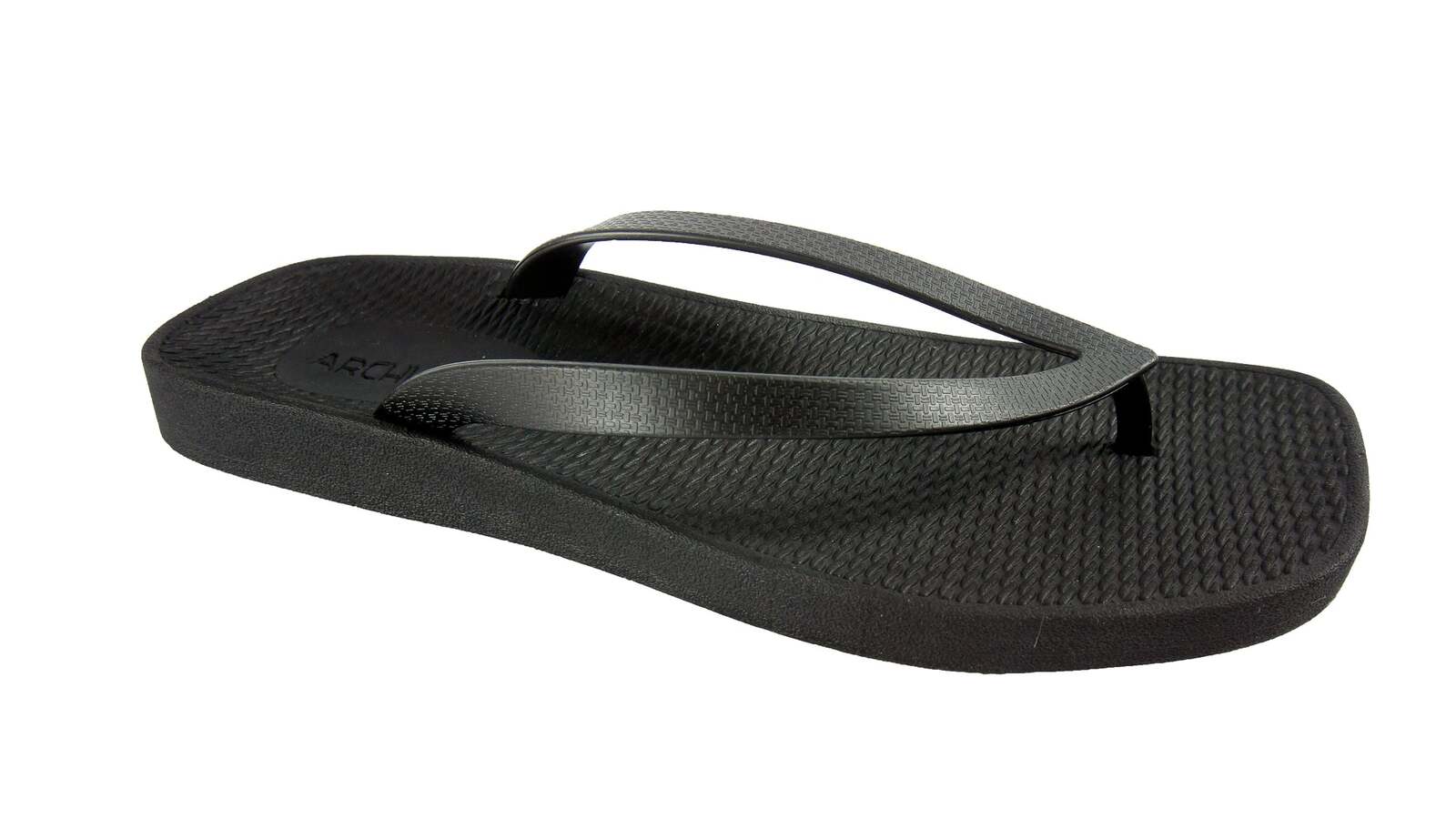 ARCHLINE Breeze Arch Support Orthotic Thongs Flip Flops Arch Support - Black - 37 EUR (Womens 6US)