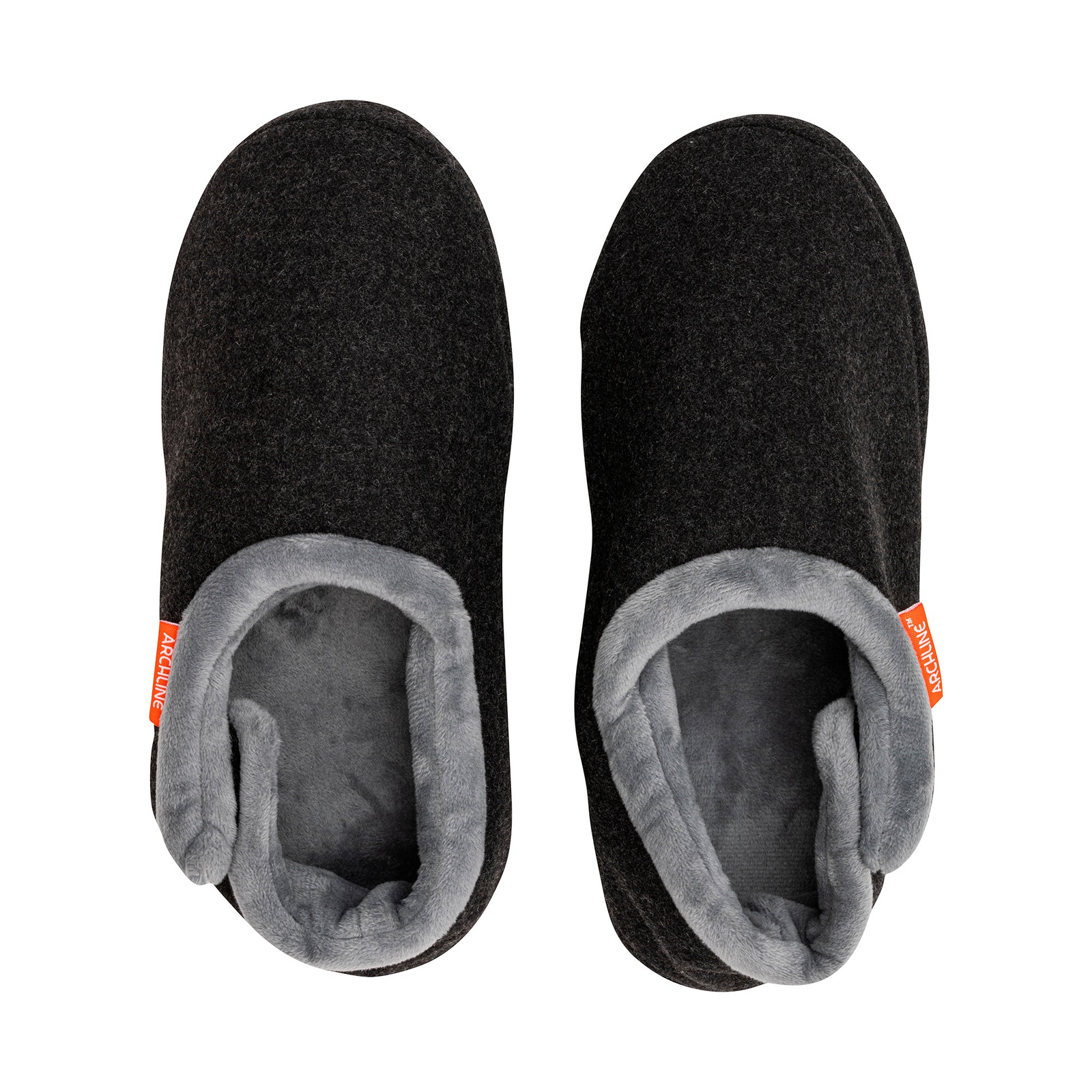 ARCHLINE Orthotic Slippers CLOSED Arch Scuffs Orthopedic Moccasins Shoes in Charcoal Marle - EUR 45
