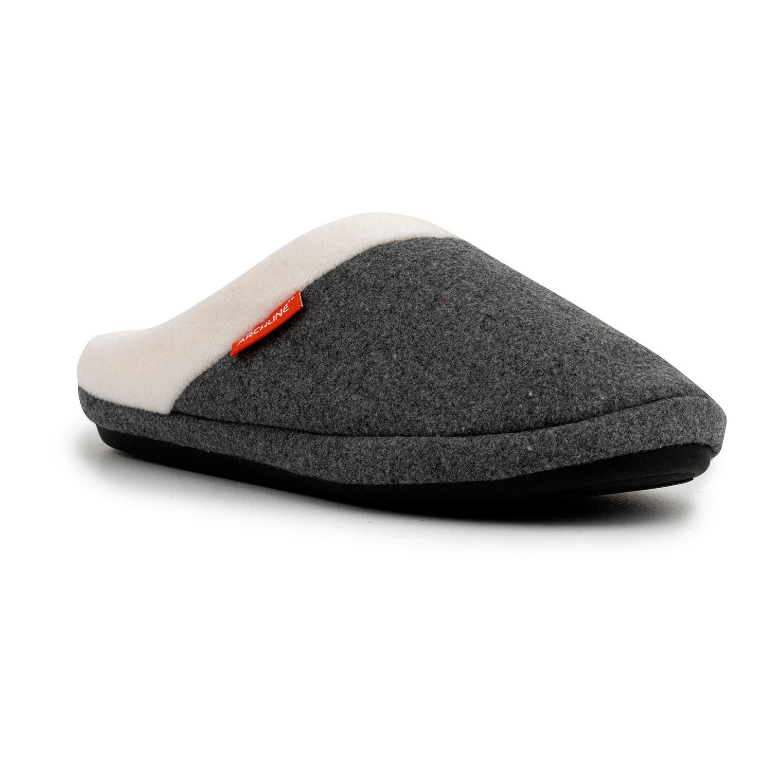 ARCHLINE Orthotic Slippers Slip On Arch Scuffs Orthopedic Moccasins in Grey Marle - EUR 46