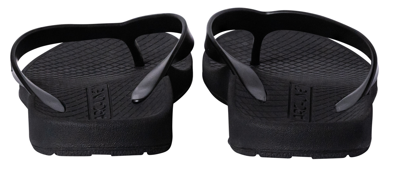 ARCHLINE Orthotic Thongs Arch Support Shoes Footwear Flip Flops Orthopedic - Black/Black - EUR 36