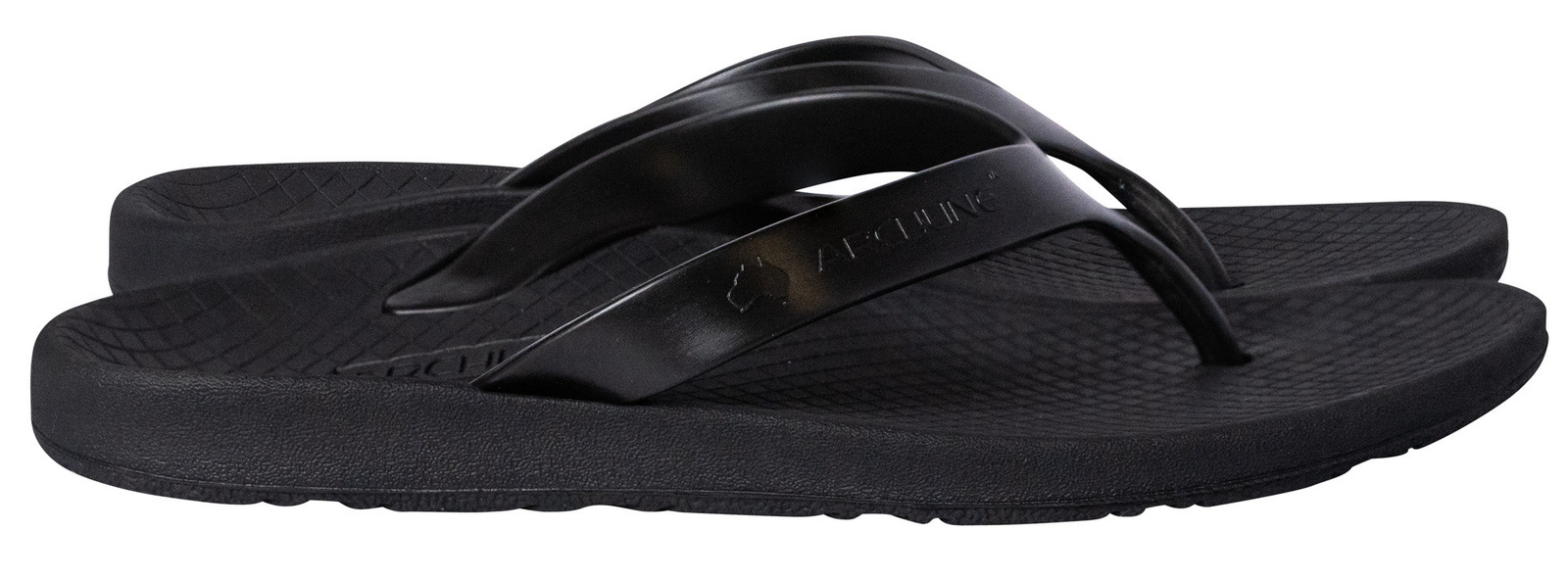 ARCHLINE Orthotic Thongs Arch Support Shoes Footwear Flip Flops Orthopedic - Black/Black - EUR 41