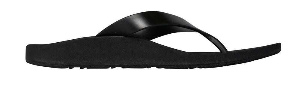 ARCHLINE Orthotic Thongs Arch Support Shoes Footwear Flip Flops Orthopedic - Black/Black - EUR 46