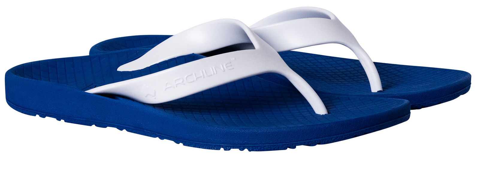 ARCHLINE Orthotic Thongs Arch Support Shoes Footwear Flip Flops Orthopedic - Blue/White  - EUR 38