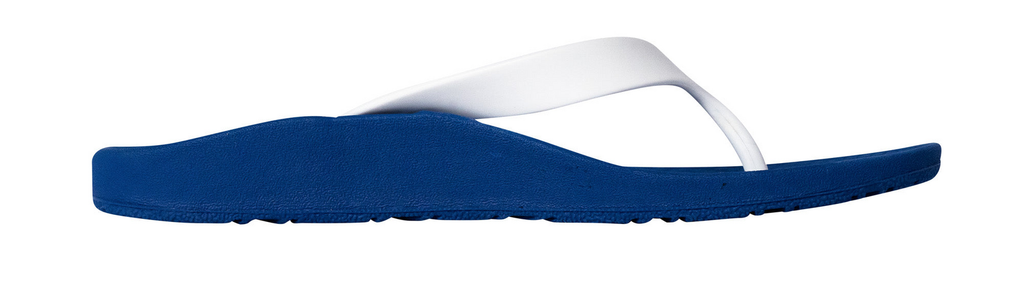 ARCHLINE Orthotic Thongs Arch Support Shoes Footwear Flip Flops Orthopedic - Blue/White  - EUR 46