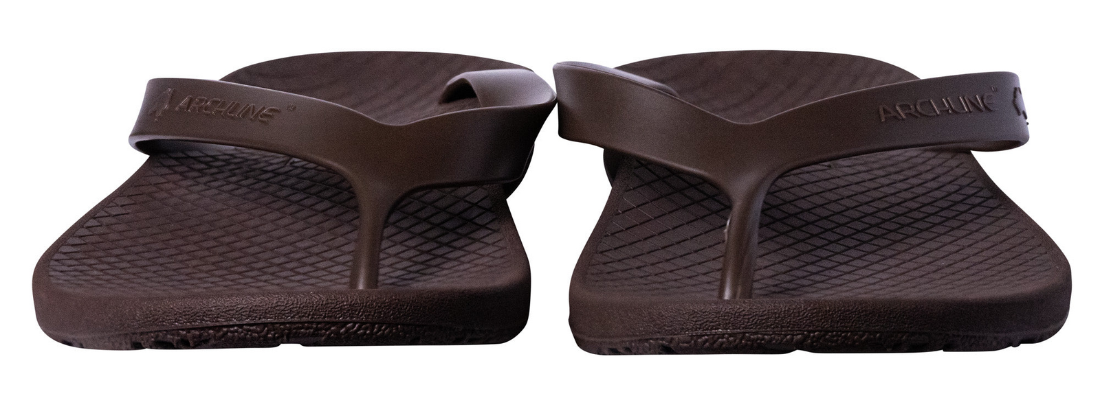 ARCHLINE Orthotic Thongs Arch Support Shoes Footwear Flip Flops Orthopedic - Brown/Brown - EUR 37