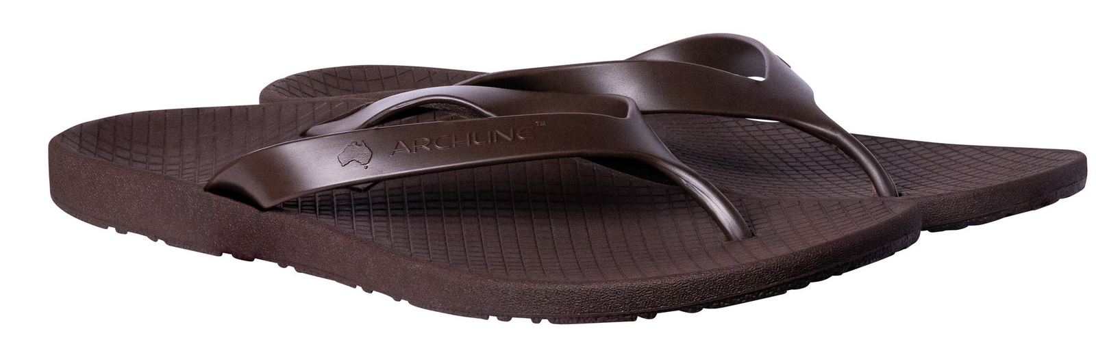 ARCHLINE Orthotic Thongs Arch Support Shoes Footwear Flip Flops Orthopedic - Brown/Brown - EUR 43