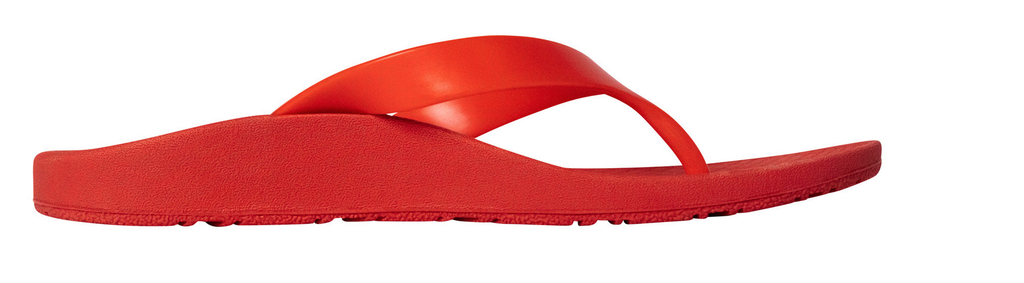 ARCHLINE Orthotic Thongs Arch Support Shoes Footwear Flip Flops Orthopedic - Red/Red  - EUR 36