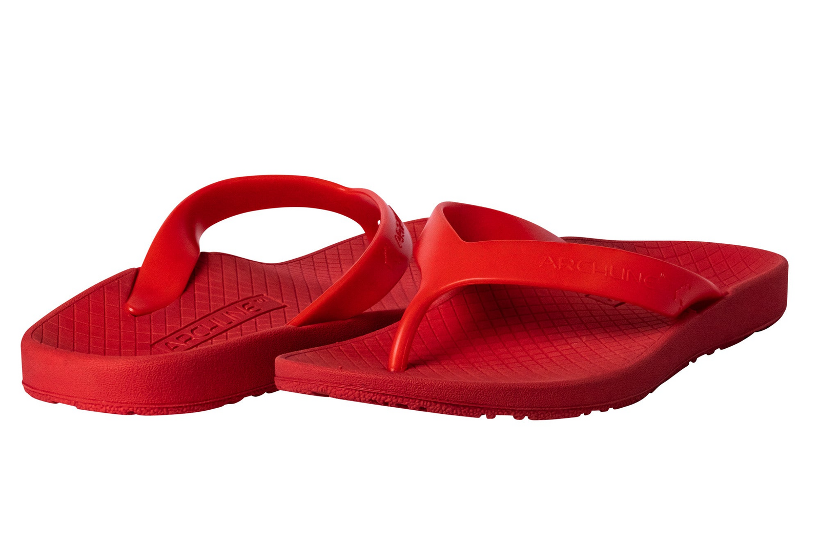 ARCHLINE Orthotic Thongs Arch Support Shoes Footwear Flip Flops Orthopedic - Red/Red  - EUR 40
