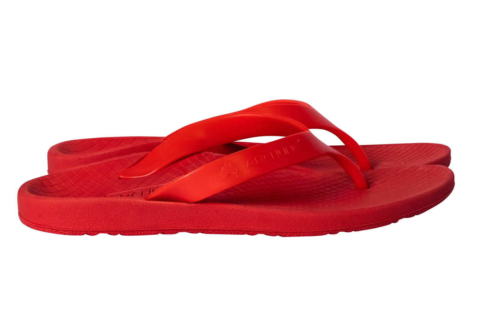 ARCHLINE Orthotic Thongs Arch Support Shoes Footwear Flip Flops Orthopedic - Red/Red  - EUR 45