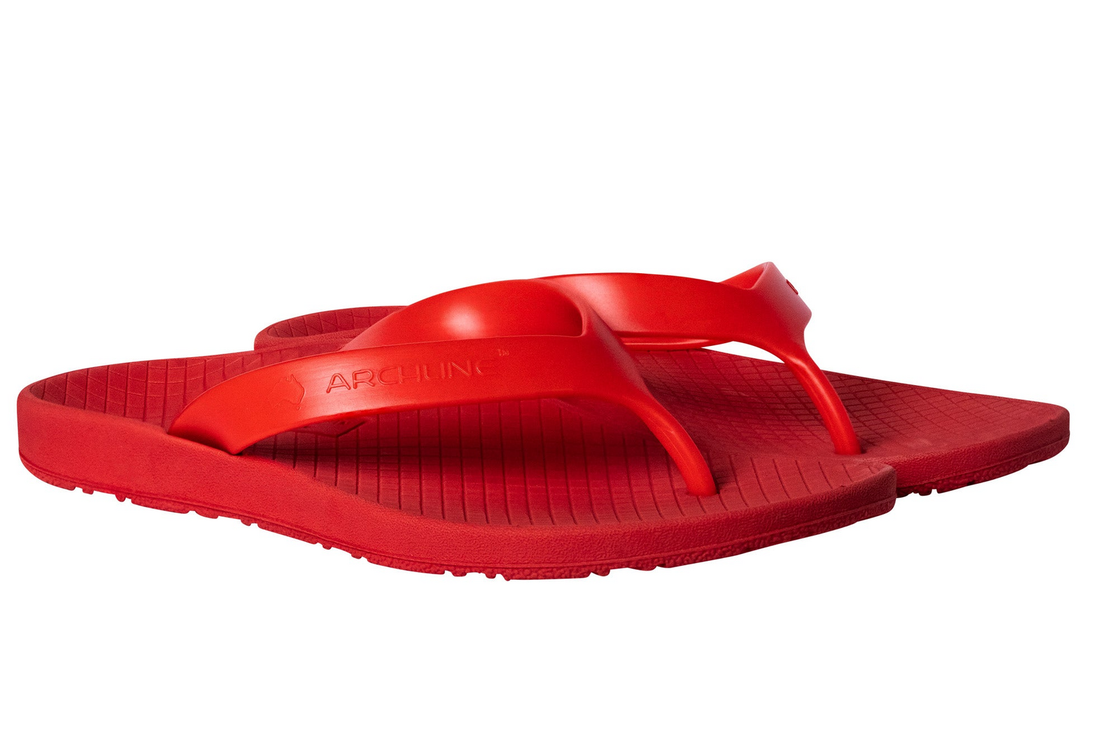 ARCHLINE Orthotic Thongs Arch Support Shoes Footwear Flip Flops Orthopedic - Red/Red  - EUR 46