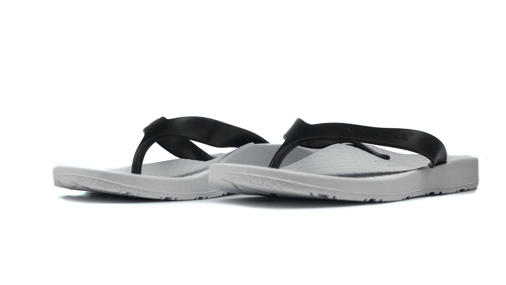 ARCHLINE Orthotic Thongs Arch Support Shoes Footwear Flip Flops Orthopedic - White/Black - EUR 34