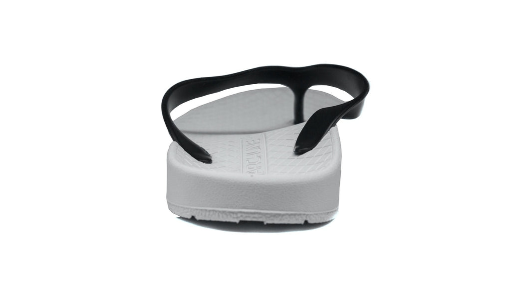 ARCHLINE Orthotic Thongs Arch Support Shoes Footwear Flip Flops Orthopedic - White/Black - EUR 47