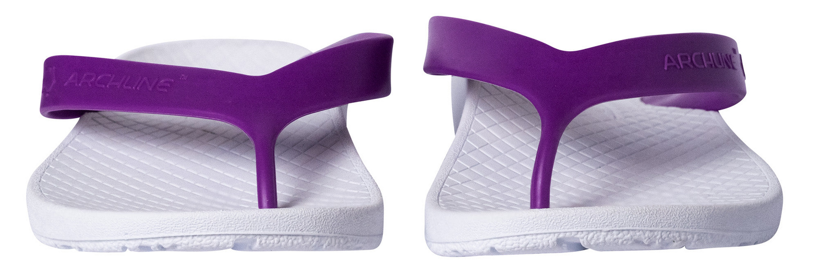 ARCHLINE Orthotic Thongs Arch Support Shoes Footwear Flip Flops Orthopedic - White/Fuchsia - EUR 38