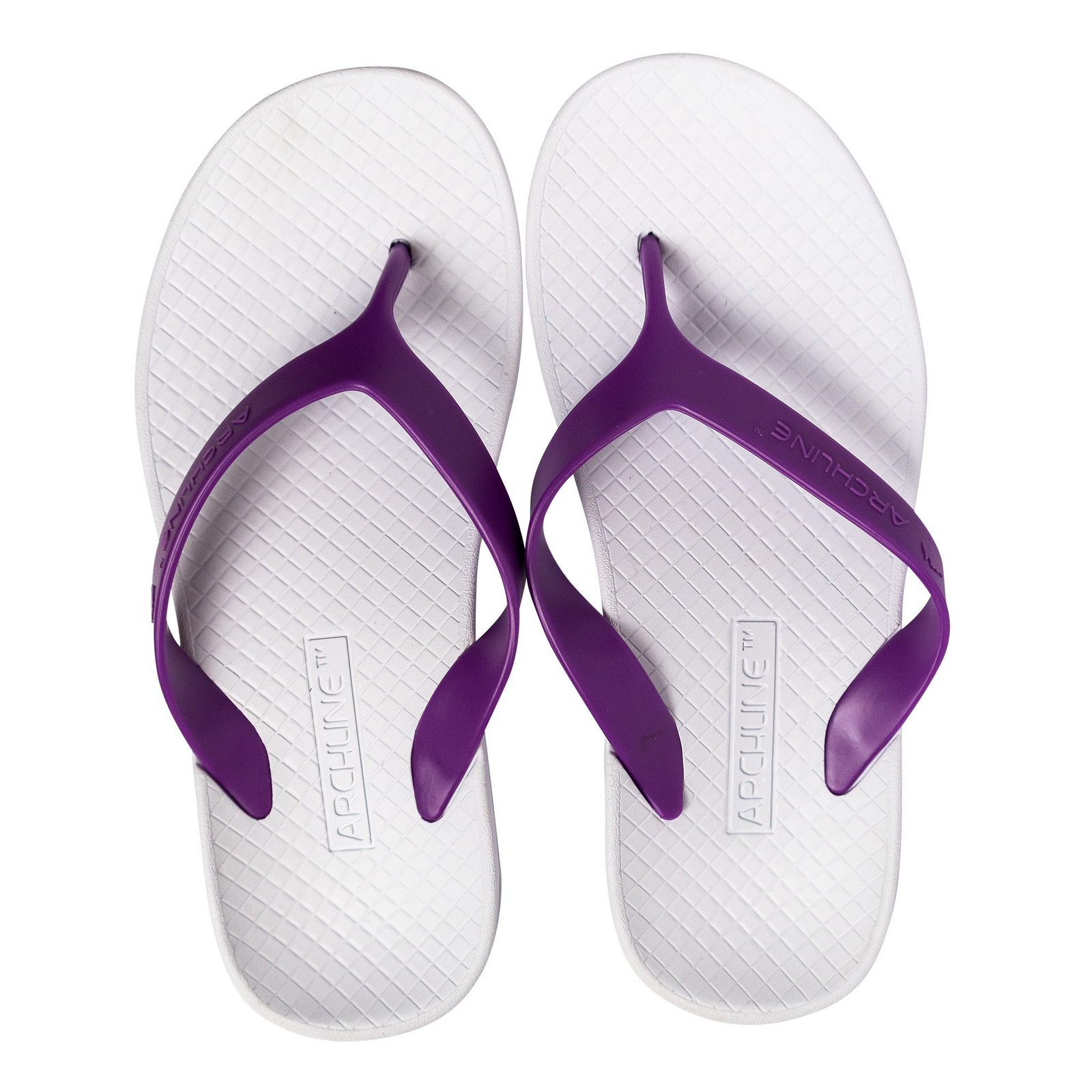 ARCHLINE Orthotic Thongs Arch Support Shoes Footwear Flip Flops Orthopedic - White/Fuchsia - EUR 42