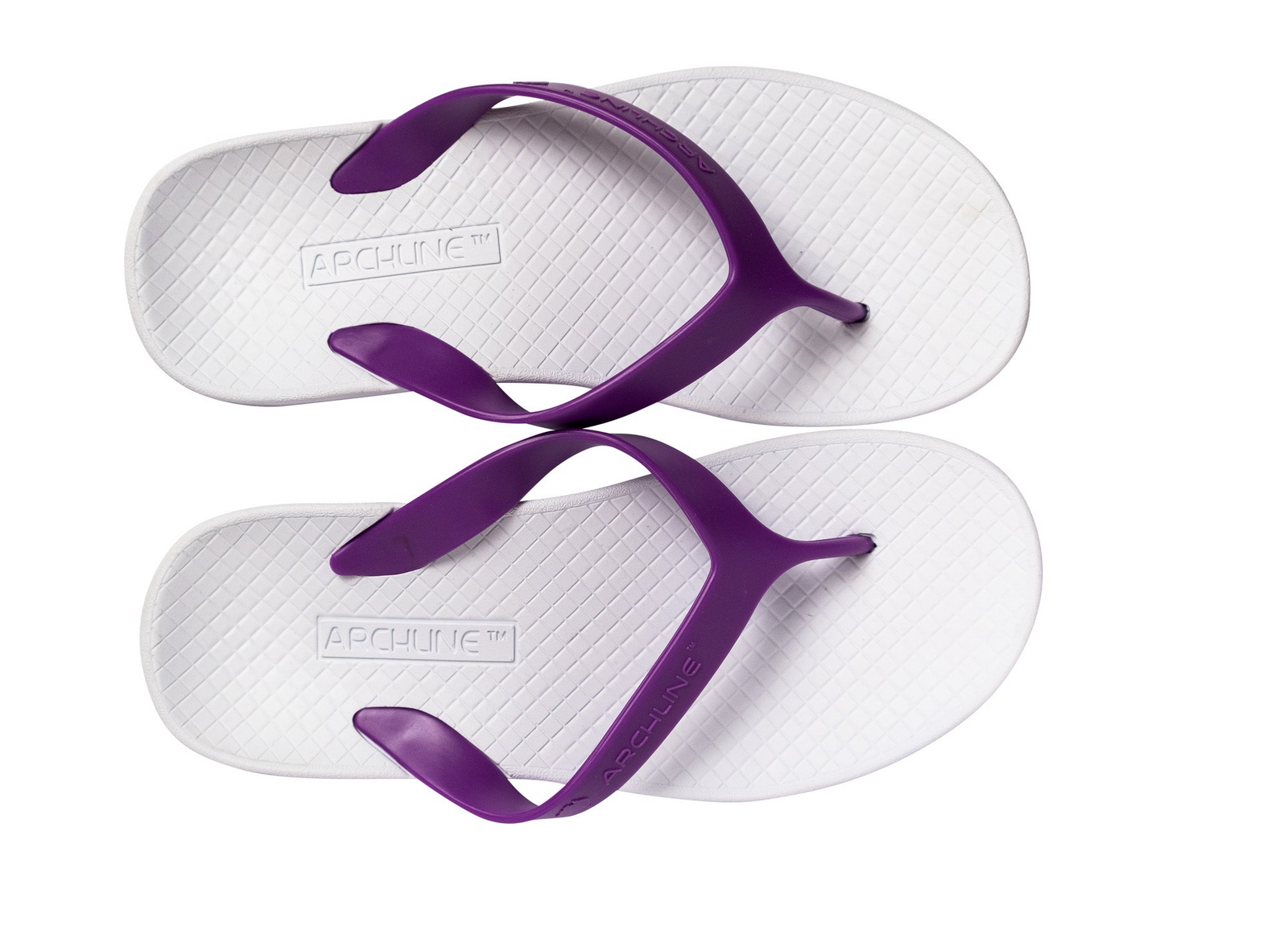 ARCHLINE Orthotic Thongs Arch Support Shoes Footwear Flip Flops Orthopedic - White/Fuchsia - EUR 42