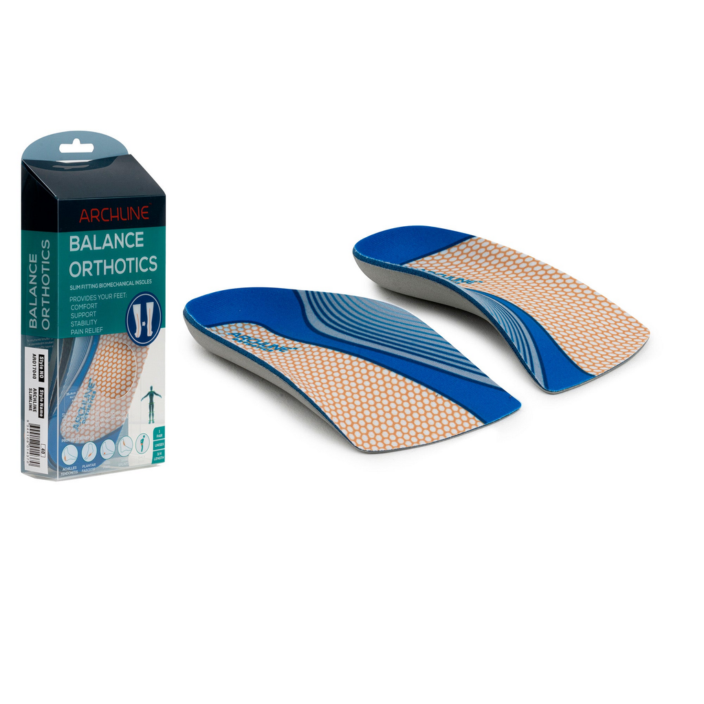 ARCHLINE 3/4 Slim Orthotics Plantar Fasciitis Insoles Balance Support Relief - EUR 44