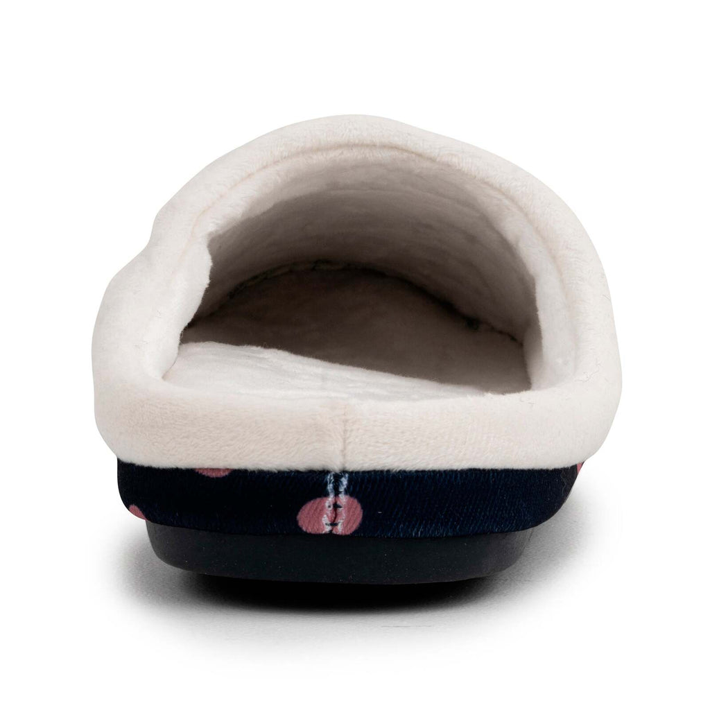 ARCHLINE Orthotic Slippers Slip On Scuffs Pain Relief Moccasins - Navy with Hearts - EUR 38 (Womens US 7)